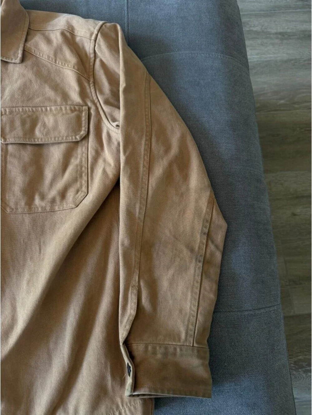 Taylor Stitch Boss Duck Blanket Lined Shirt Jacket Tan 42